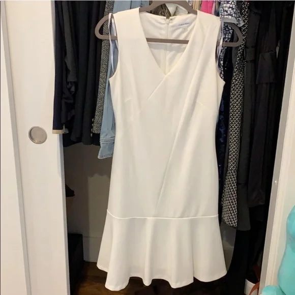 Calvin Klein | Dresses | Calvin Klein Ivory Dress Sz 4 | Poshmark
